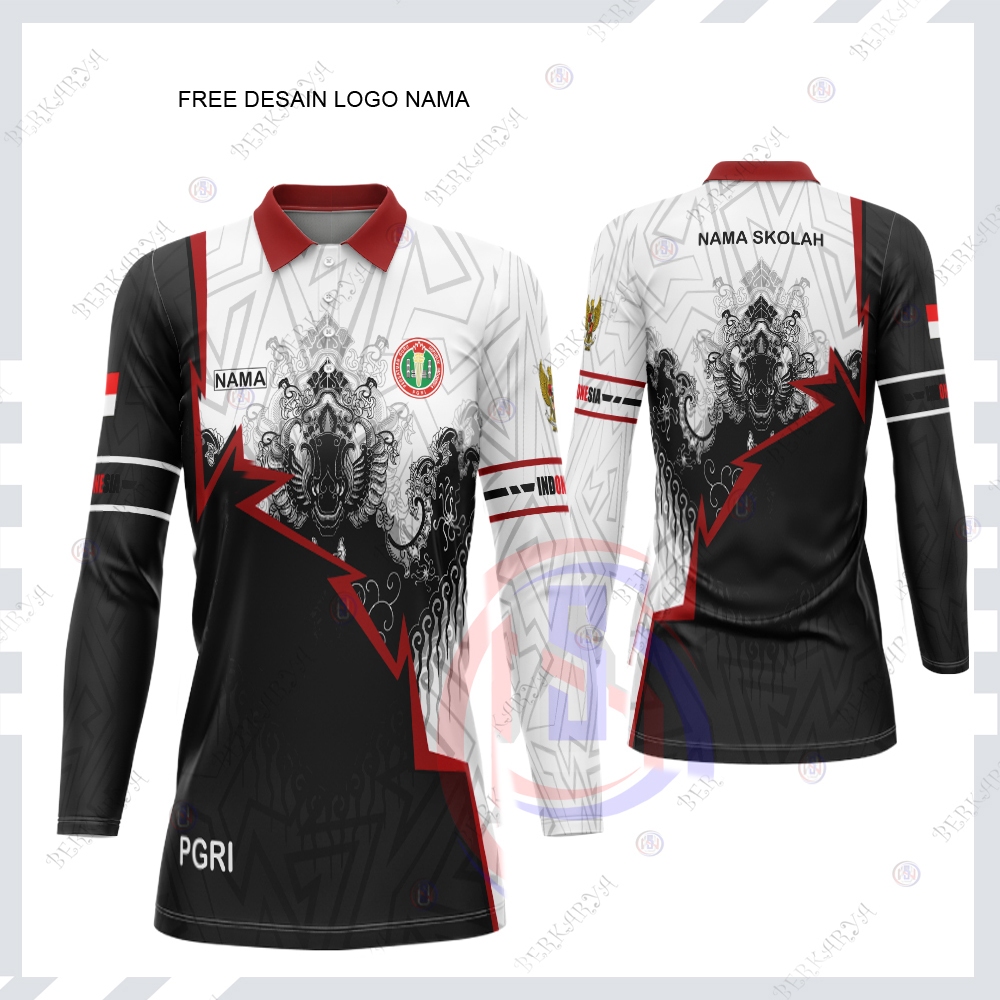 BAJU TUNIK PGRI / JERSEY TUNIK PGRI / BAJU PGRI WANITA KAOS TUNIK PRINTING