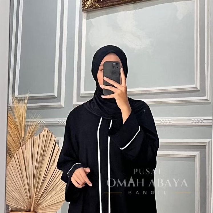 Promo Diskon Abaya Hitam Remaja Simple — Abaya Pita Badan