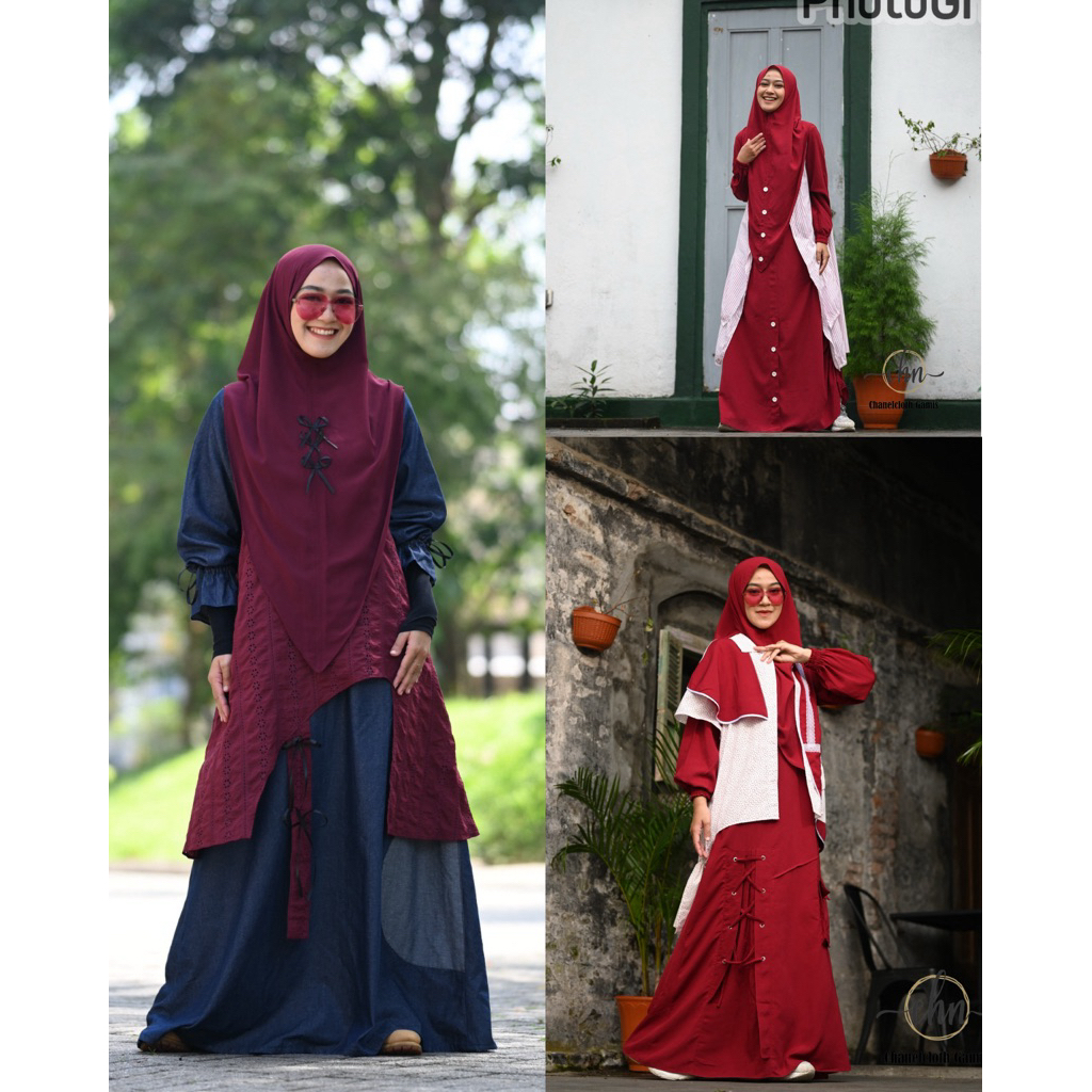 GAMIS JAYANTI  MAHESA MERAH MALAHAYATI SERIES BY CHANEL CLOTH