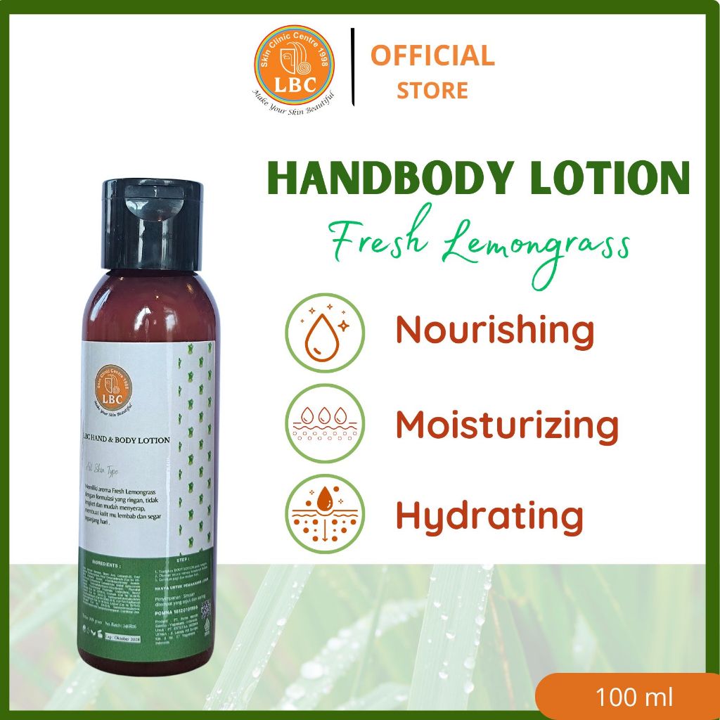 Travel size LBC Body Lotion 100 ml ( Fresh Lemongrass - Limited Edition )