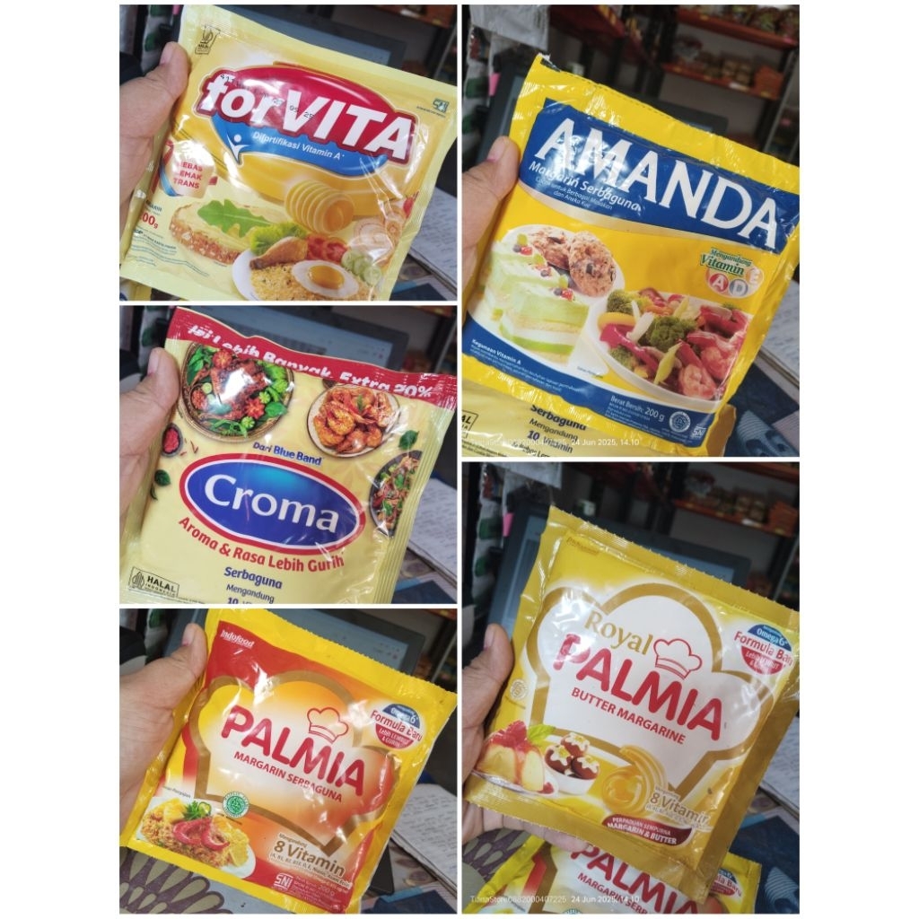 

Mentega/Margarin Amanda/Royal Palmia/Palmia/Blueband Croma/forVita