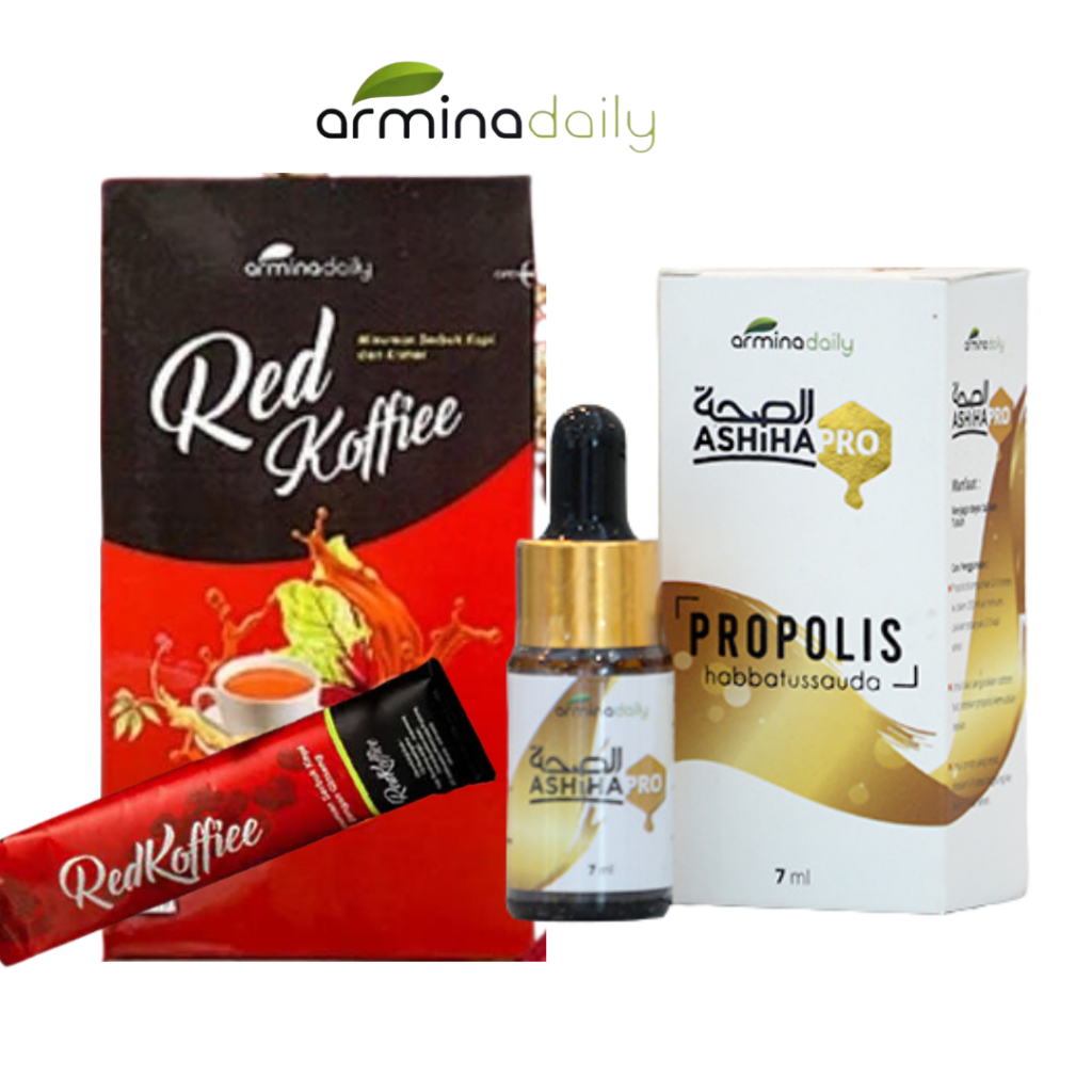 

ashiha propolis red coffe susu daily armina paket hemat