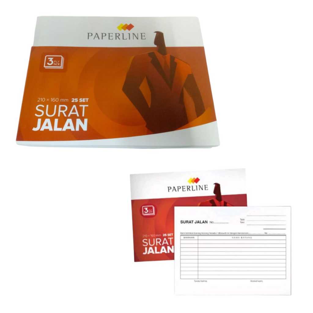 

BUKU SURAT JALAN PAPERLINE UKURAN BESAR 3 PLY ISI 25 SET SJ B3 NCR MURAH