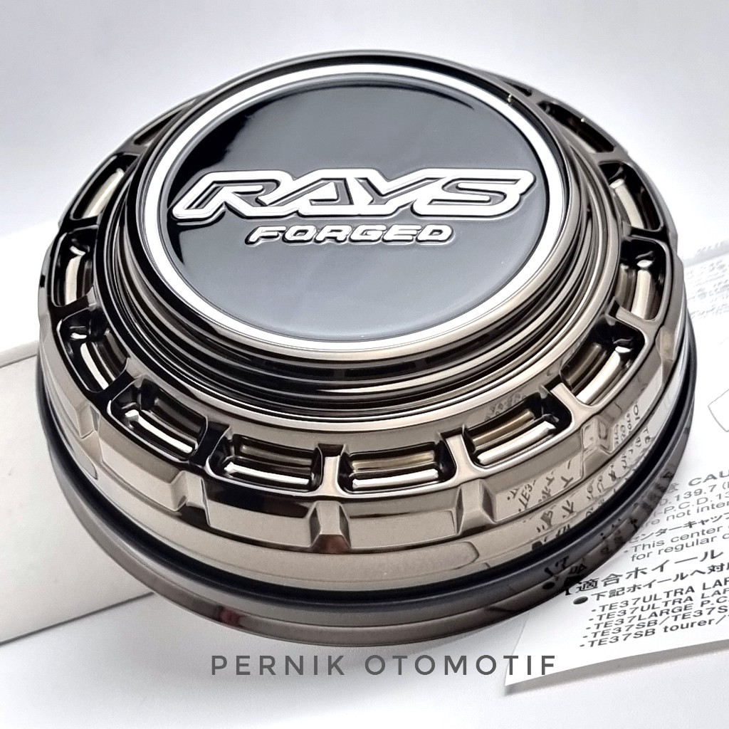 RAYS Center Cap Large PCD 6.139 Black Chrome Dop Velg TE37 Ultra A Lap TE37SB 6Hole Original Japan