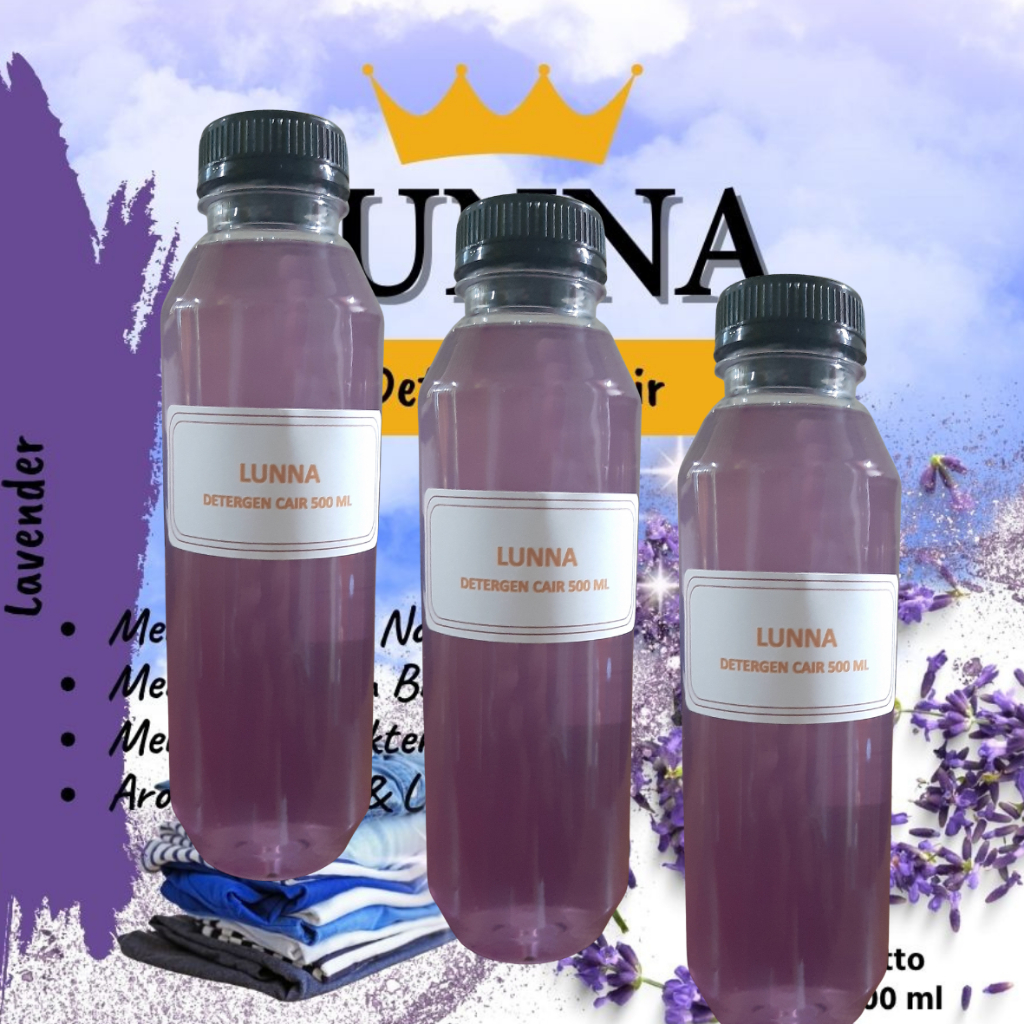 Repack Detergen Cair / Detergen Laundry / Deterjen kemasan 500ml Wangi Lavender