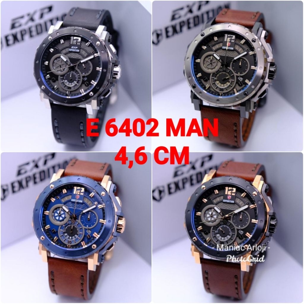 JAM TANGAN PRIA EXPEDITION E 6402/E 6769/ E 6606 KULIT ORIGINAL GARANSI RESMI/JAM EXPEDITION COWOK E
