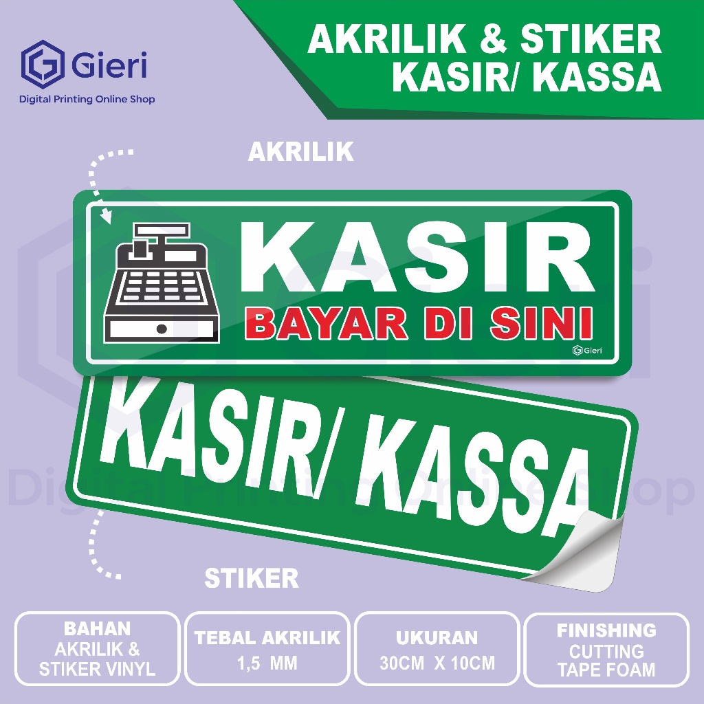 

AKRILIK & STIKER KASSIR / KASSA