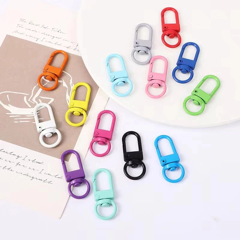 SATUAN Kokot Kotak Warna 1pcs Pengait Tali Kait Eceran Lobster Kalung Gelang Resin Gantungan Kunci G