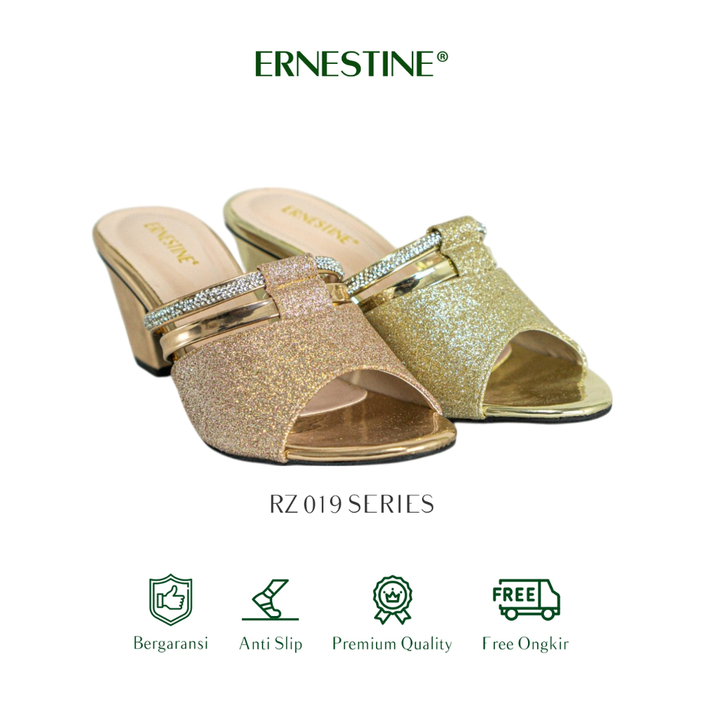 [BUY 1 GET 1 FREE] Sandal Heels/Pesta Wanita Hak 7cm, Type RZ 019 Ernestine Collection