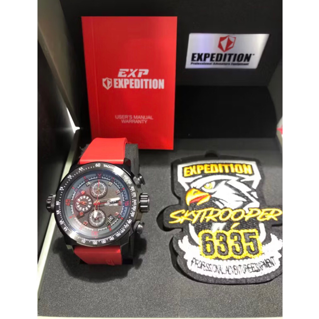 NEW  EXP 6335GC JAM TANGAN PRIA EXPEDITION 6335GC / EXP 6335 skytrooper rubber [ORIGINAL]