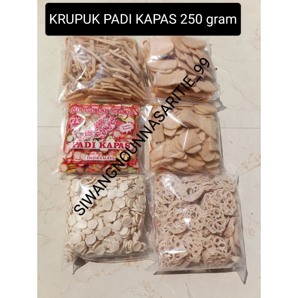 

Kerupuk Udang Padi kapas 250 gram Free buble+dus