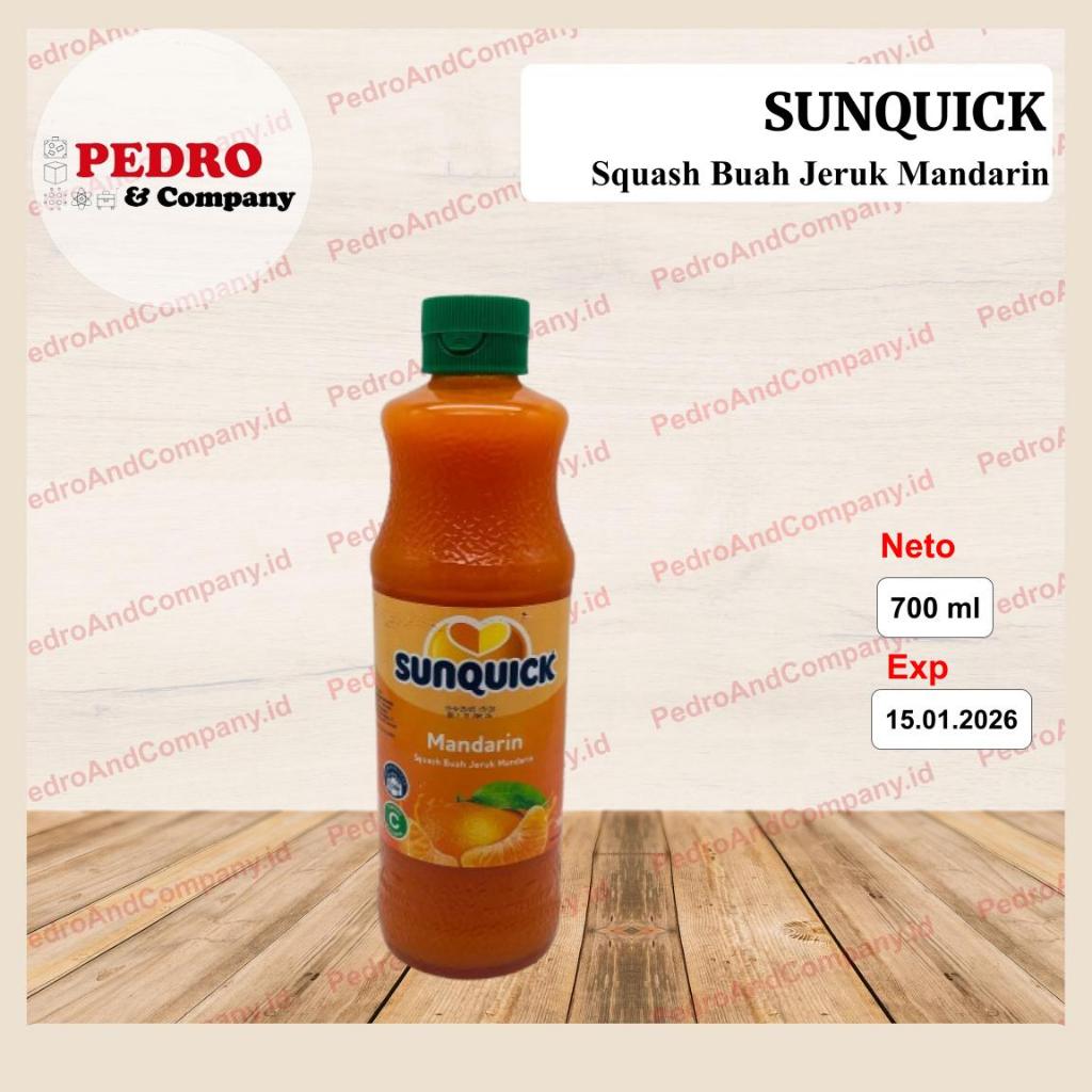 

sunquick mandarin 700ml - sirup buah jeruk (botol kaca)