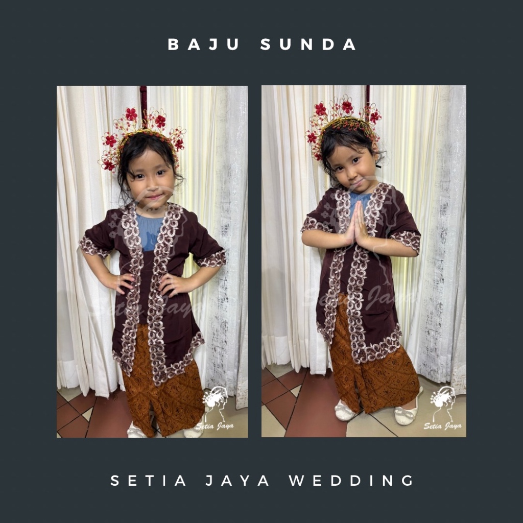 Baju Kebaya Modern Anak Perempuan/ Kostum Karnaval Sunda