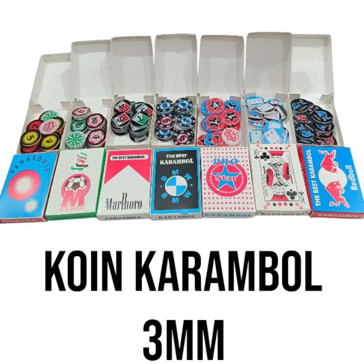 KOIN KARAMBOL/ BIJI KARAMBOL MIKA TEBAL 3MM KUAT