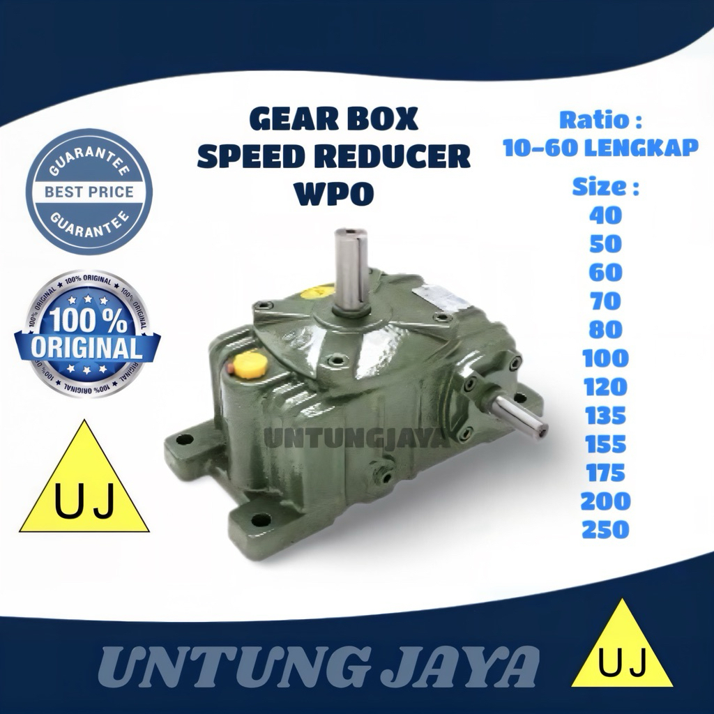 GEAR BOX SPEED REDUCER WPO 135 RATIO 10-60 // GEARBOX WPO 135 RATIO 10-60 // GIRBOK WPO 135 // JUAL 