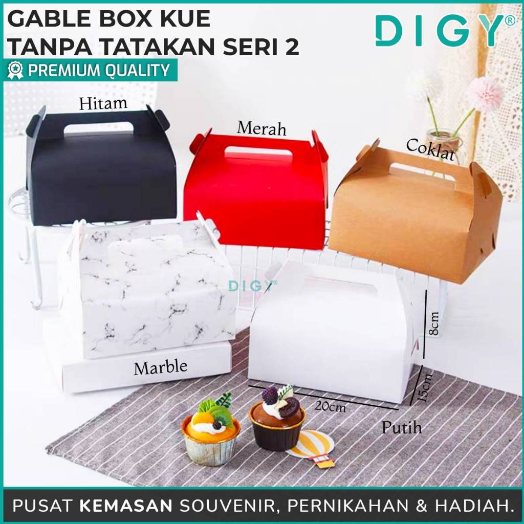 

Gable Box Kue Tanpa Tatakan Seri 2 / Box Hampers / Gable Box / Dus Kue Kraft / Paperbox / Gable Box