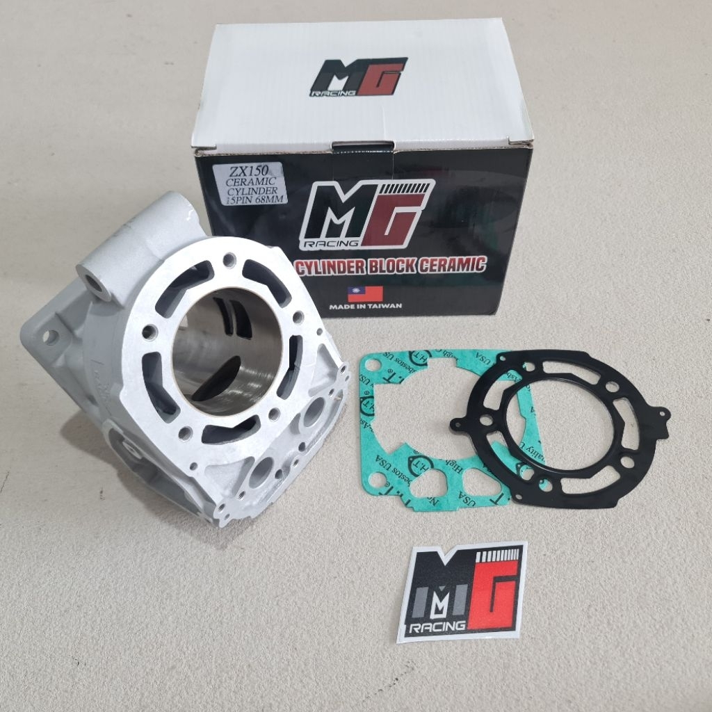 CYLINDER BLOCK NINJA CERAMIC R/RR 68 PIN 15 ONLY TANPA PISTON ORI MG RACING