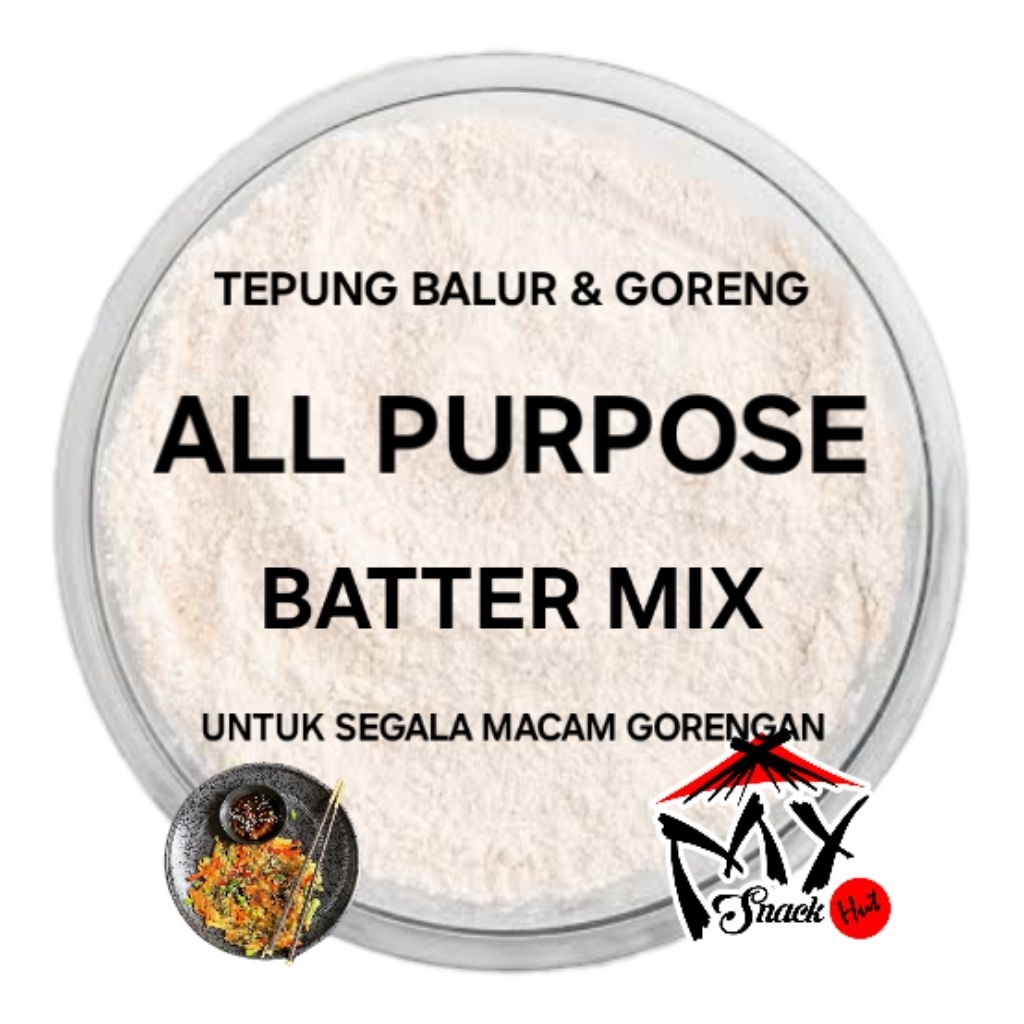 

ALL PURPOSE BATTER MIX 250GR TEPUNG BALUR GORENG KRISPI CRISPY SERBAGUNA AYAM SEAFOOD SAYURAN PANCAKE