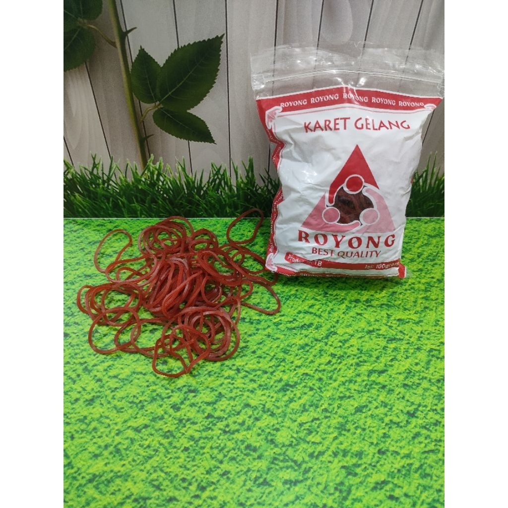 

karet gelang kecil merah & kuning 1pack isi 100gram