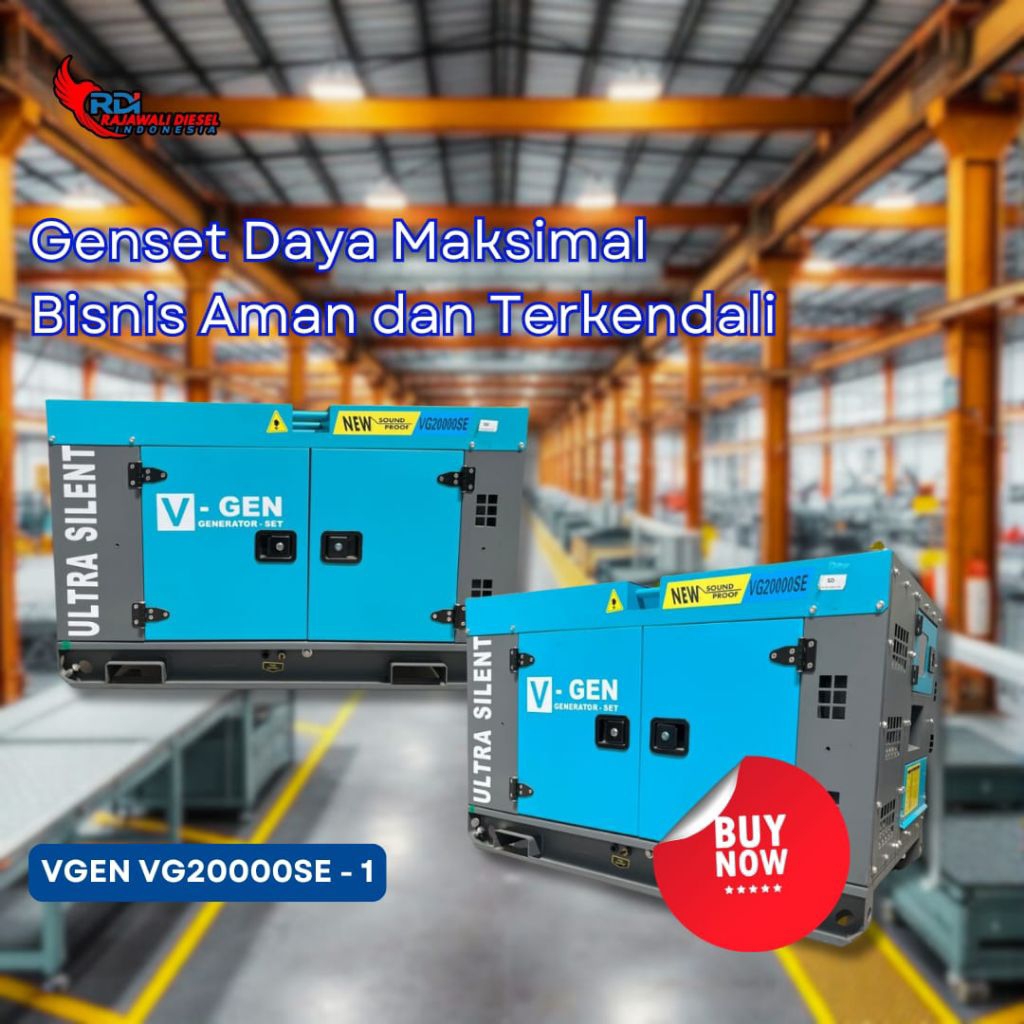 Genset 15 Kva - Vgen 12000 Watt - Genset Ultra Silent - Genset Diesel Solar