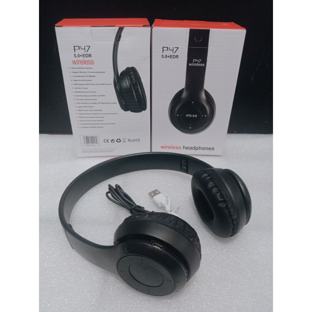 HEADSET BANDO BLUETOOTH/KABEL 2IN1 P47 + KABEL CAS MIKRO & HEADSET BANDO KABEL PPT-450