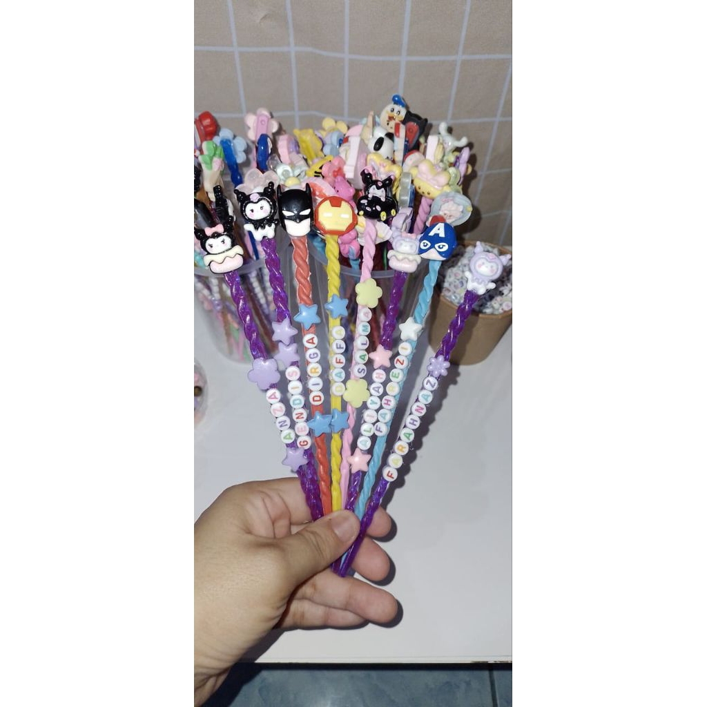 Kalam Ngaji Custom Nama / Kalam Ngaji Karakter / Kalam Ngaji Kuromi / Kalam Ngaji Labubu / Tuding Ng