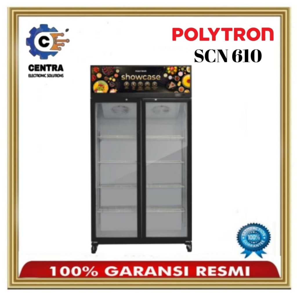Showcase 2 Pintu Polytron 586 Liter SCN-610