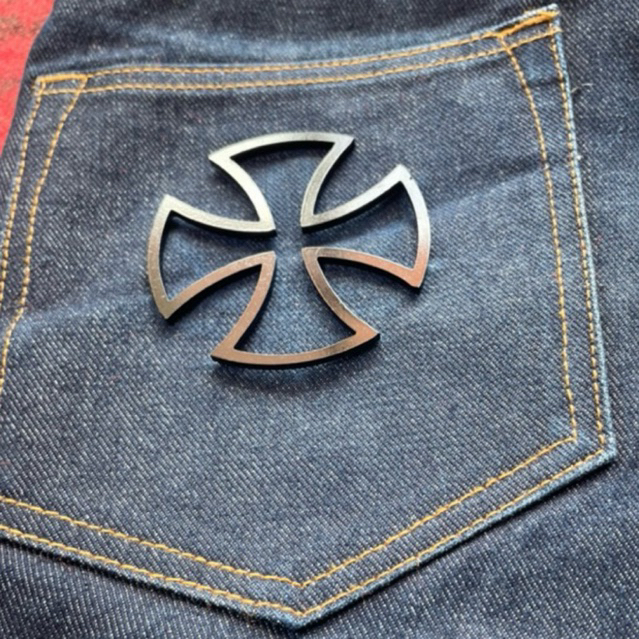 Aksesoris Celana Raw Denim Back Pocket Fading | Alat Buat Fading Saku Kantong Celana Raw Denim - INP