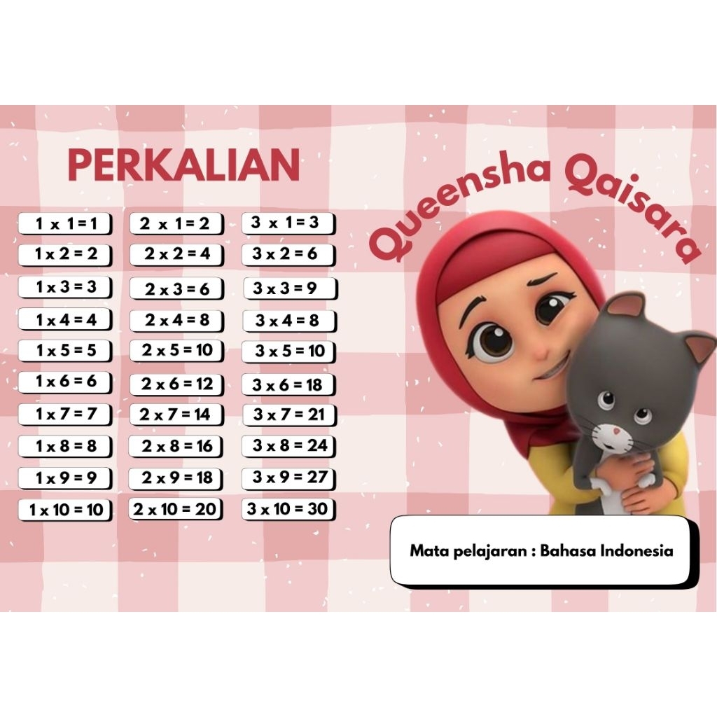 

Buku tulis custom edisi Rara dan Nussa