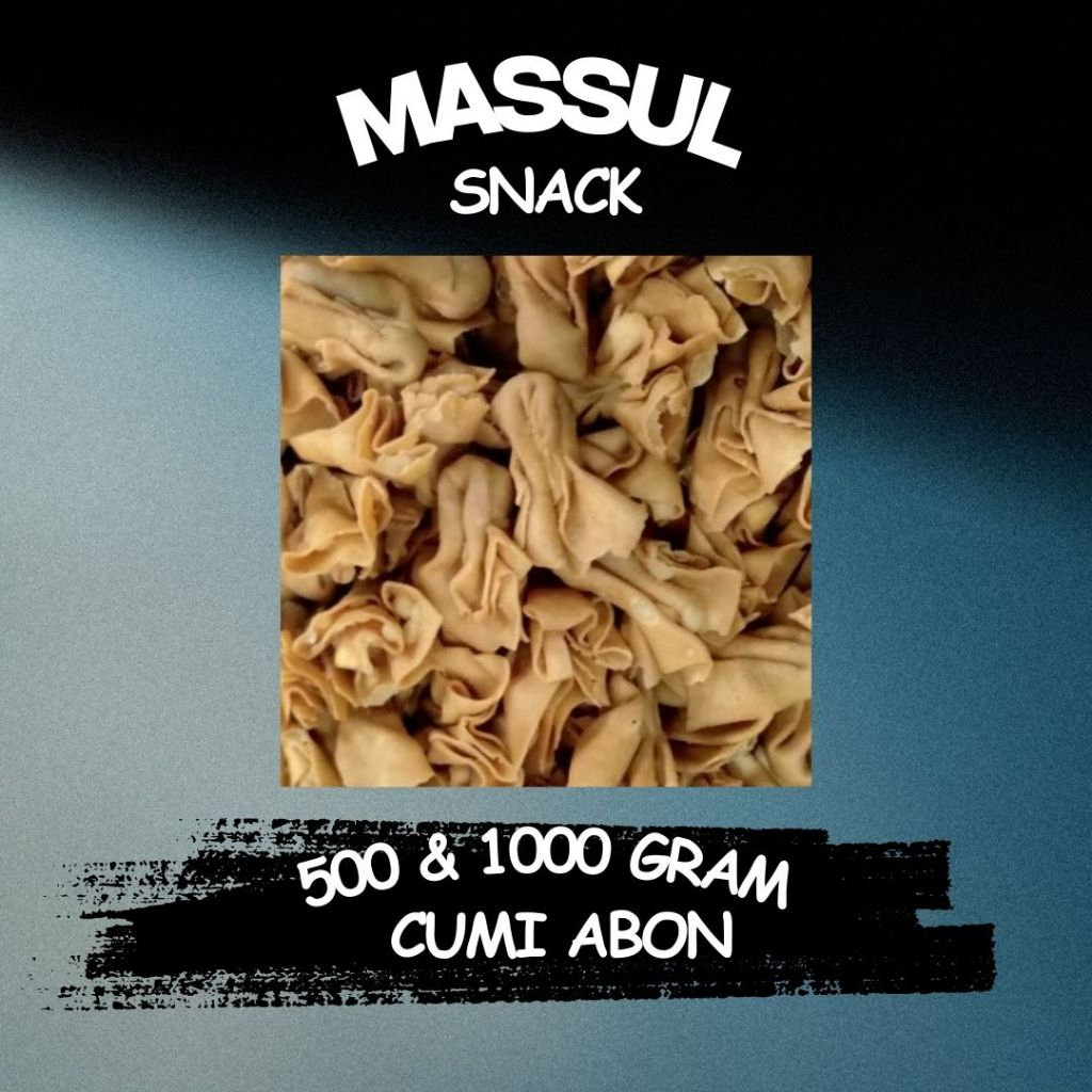 

[500 gram & 1000 gram] Pangsit Mini Cumi Abon Renyah Premium
