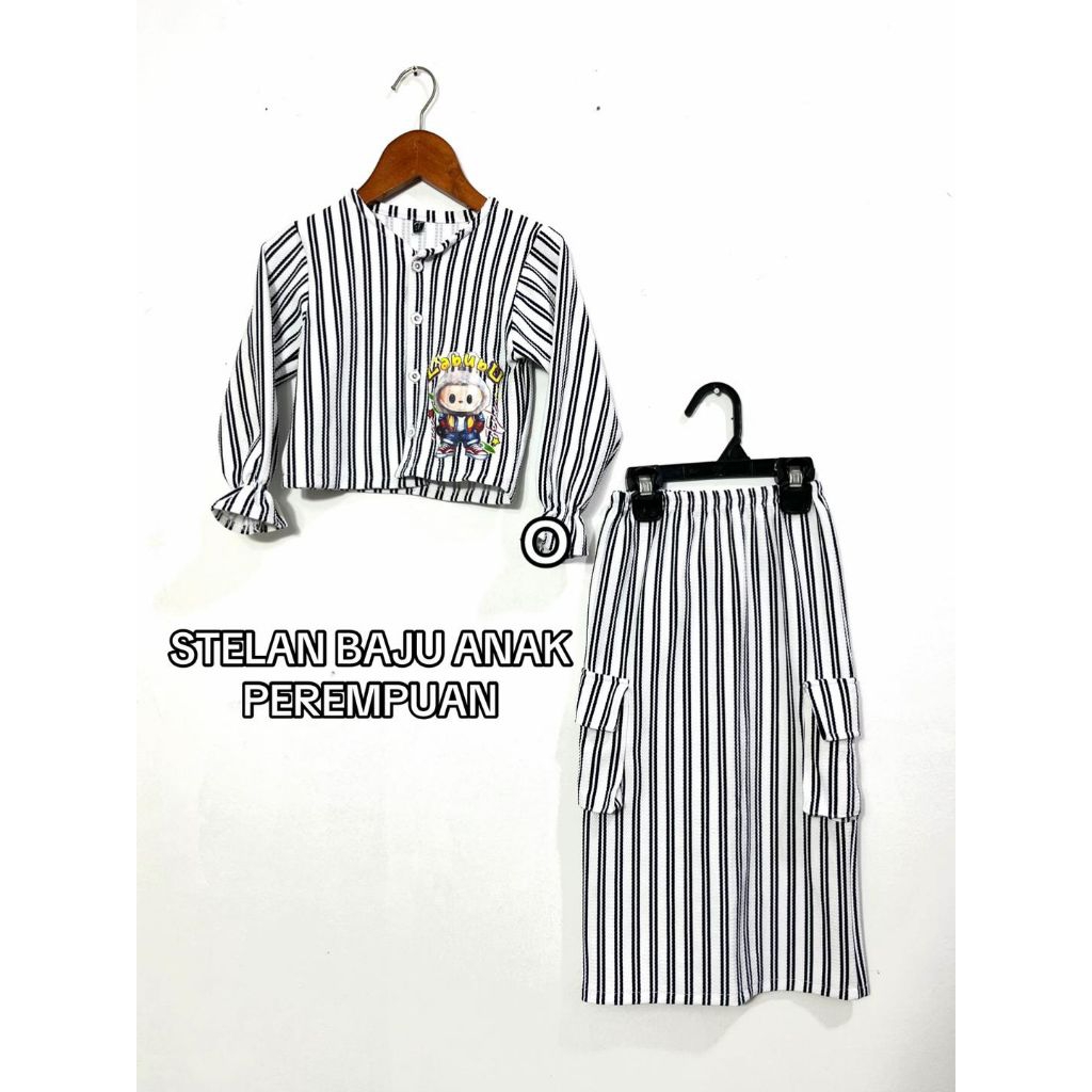 STELAN ANAK USIA 3-4 TAHUN - BAJU STELAN SALUR CELAN DAN ROK NYAMAN DAN ADEM