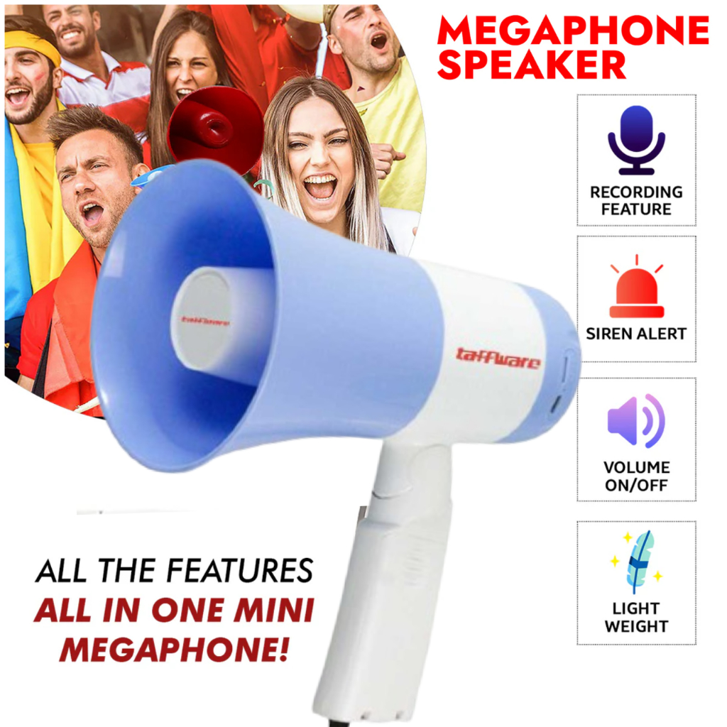 GO Taffware Toa Megaphone Pengeras Suara Bluetooth Charger Bisa Rekam Untuk Penjual Keliling