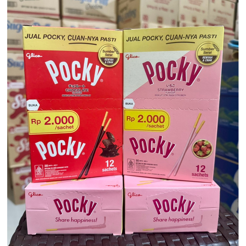 

Pocky Glico mini stik sachet box (12gr x 12 sachet) ECER per Box