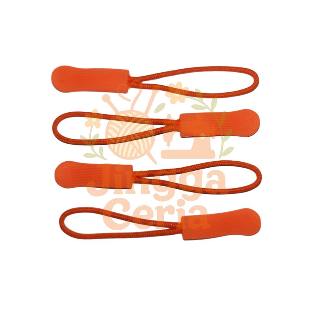 Puller Rope / Tarikan Seleting Zipper Tali Tas / Jakett puller orange