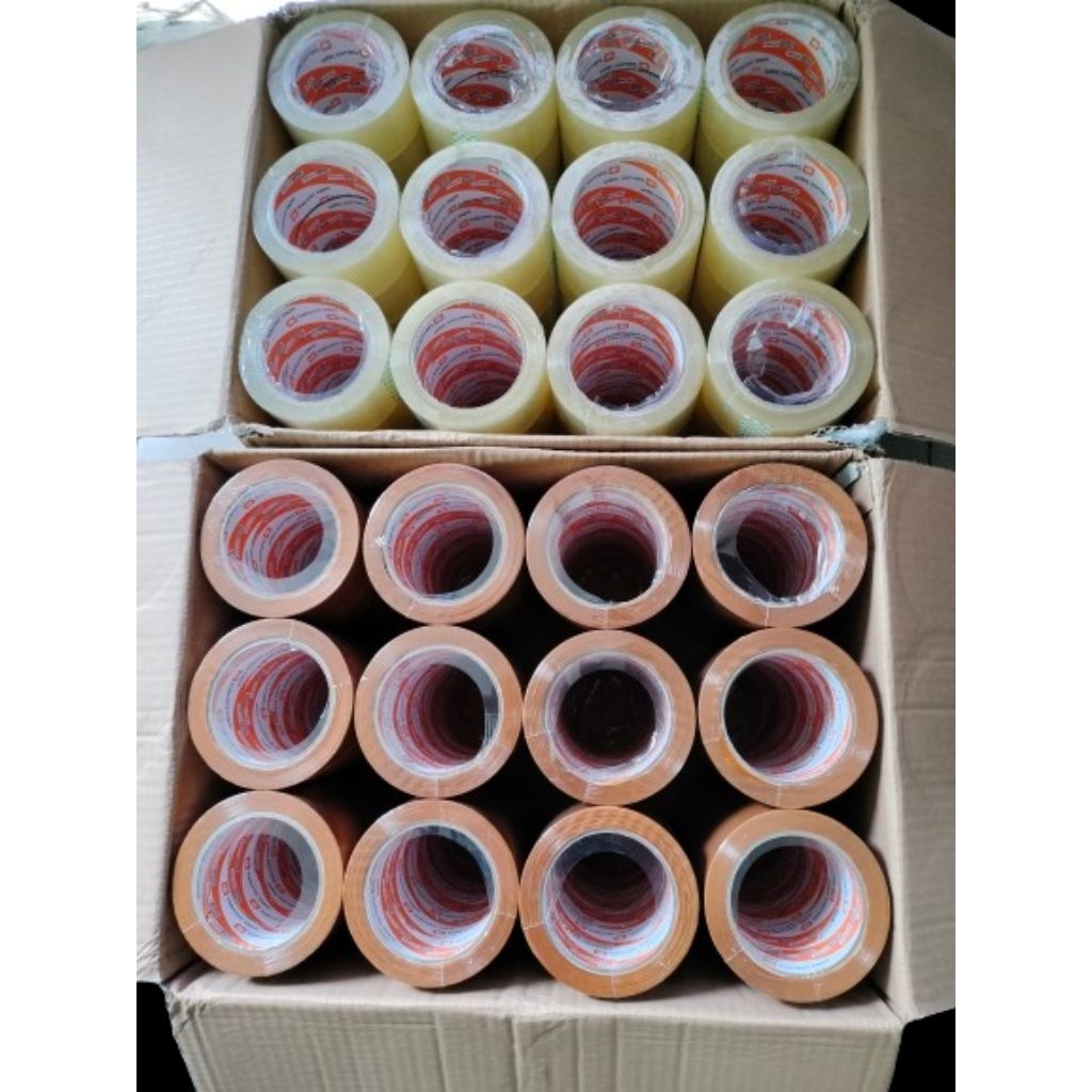 

1 dus 72 rol lakban murah 2 inch 100 yard full 45 mm/lakban coklat cokelat bening 100 yard full 45 mm 2 inch/kualitas daimaru