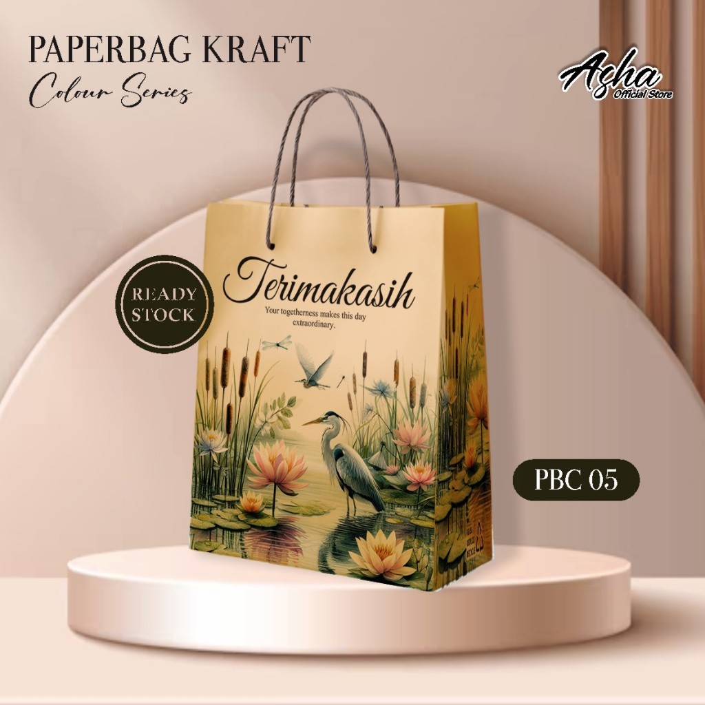 

(12 PCS) PAPER BAG MOTIF KRAFT COKLAT READY STOCK PAKET LUSINAN - TAS SOUVENIR PERNIKAHAN PBC 05