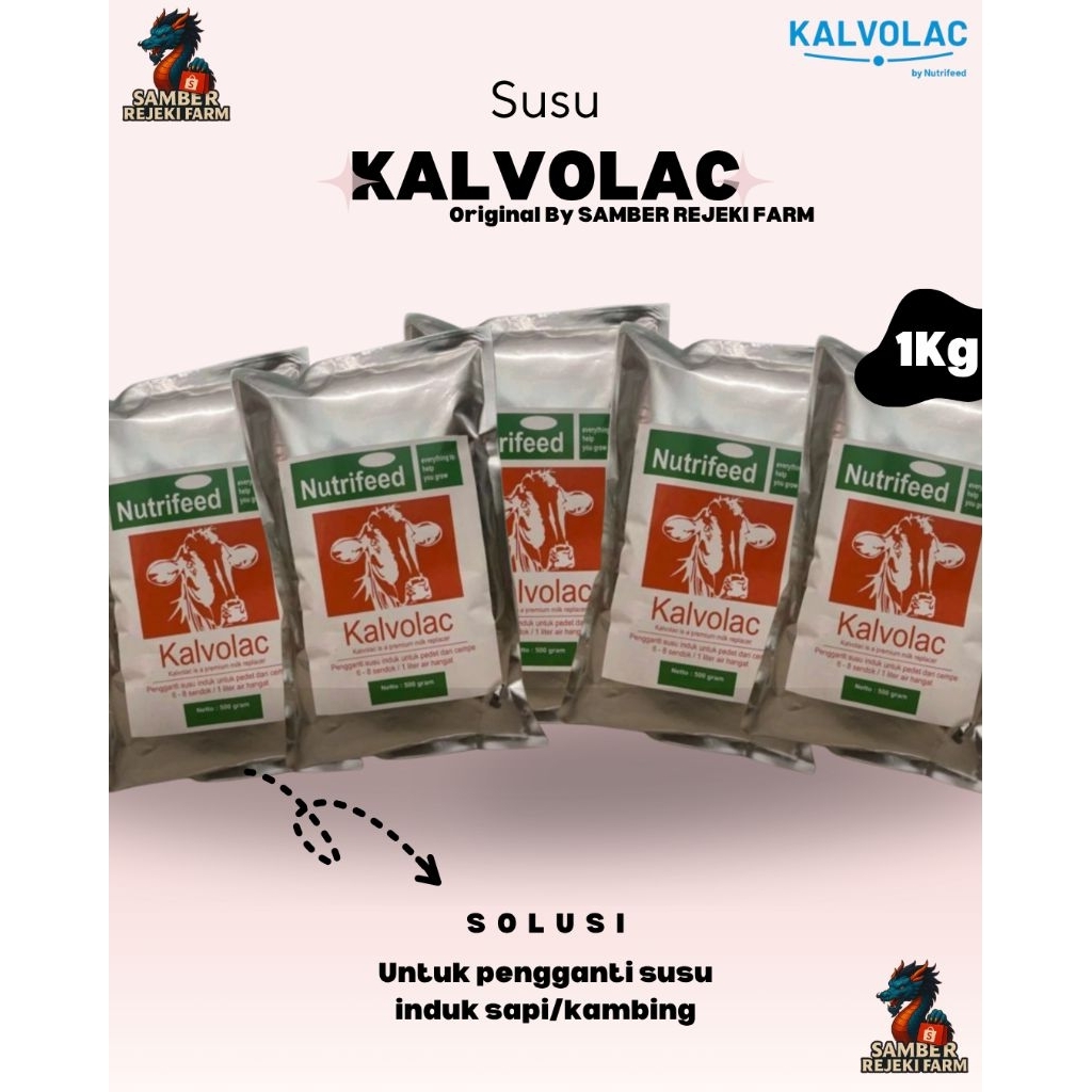 susu kalvolac original nutrifeed 10kg kemasan 1Kg