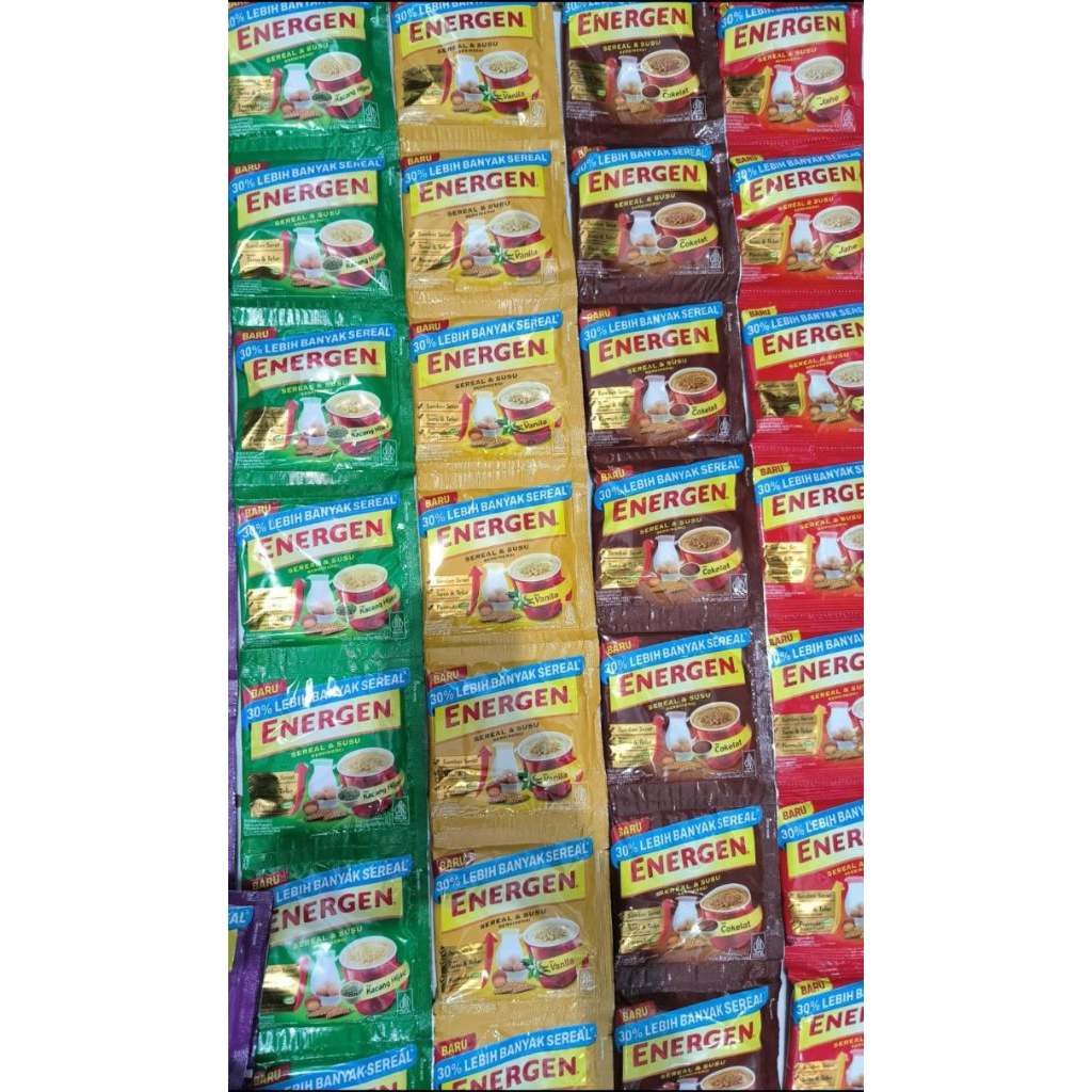 

Energen sereal vanila kacang hijau coklat jahe