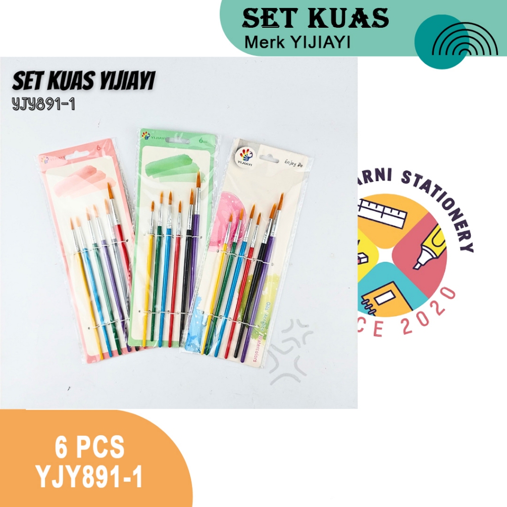 

Kuas SET | YIJIAYI | 6 Pcs | Oils | Acrylics | Water Colors