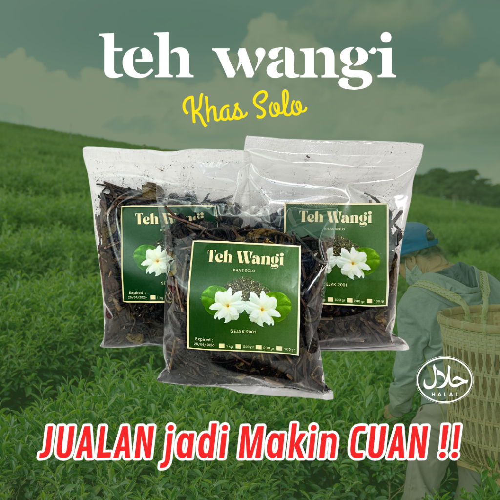

TEH WANGI RACIKAN SOLO 1kg (Rasa Khas Solo) Untuk Jualan dan Konsumsi Sendiri