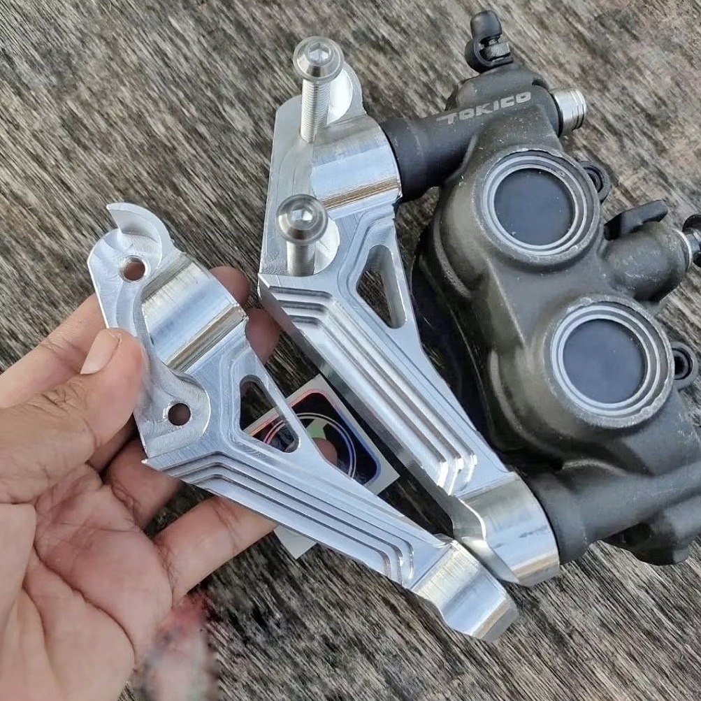 Bracket Dudukan Kaliper Kiri CNC P100 P108 Pnp Bottom Shock Kidal Ninja Serpico Victor