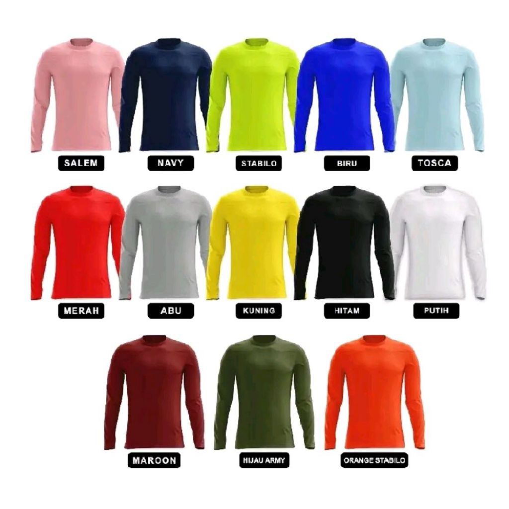 Dn Jersey kaos polos murah tangan panjang tanpa logo