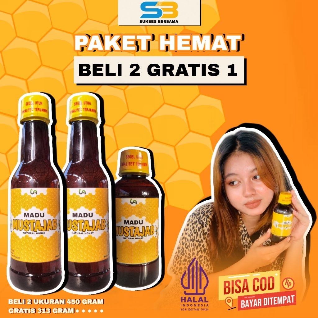 

BELI 2 DAPAT 3 MADU MUSTAJAB SPESIAL 450GRAM + 313GRAM MADU MURNI & DO'A KHUSUS