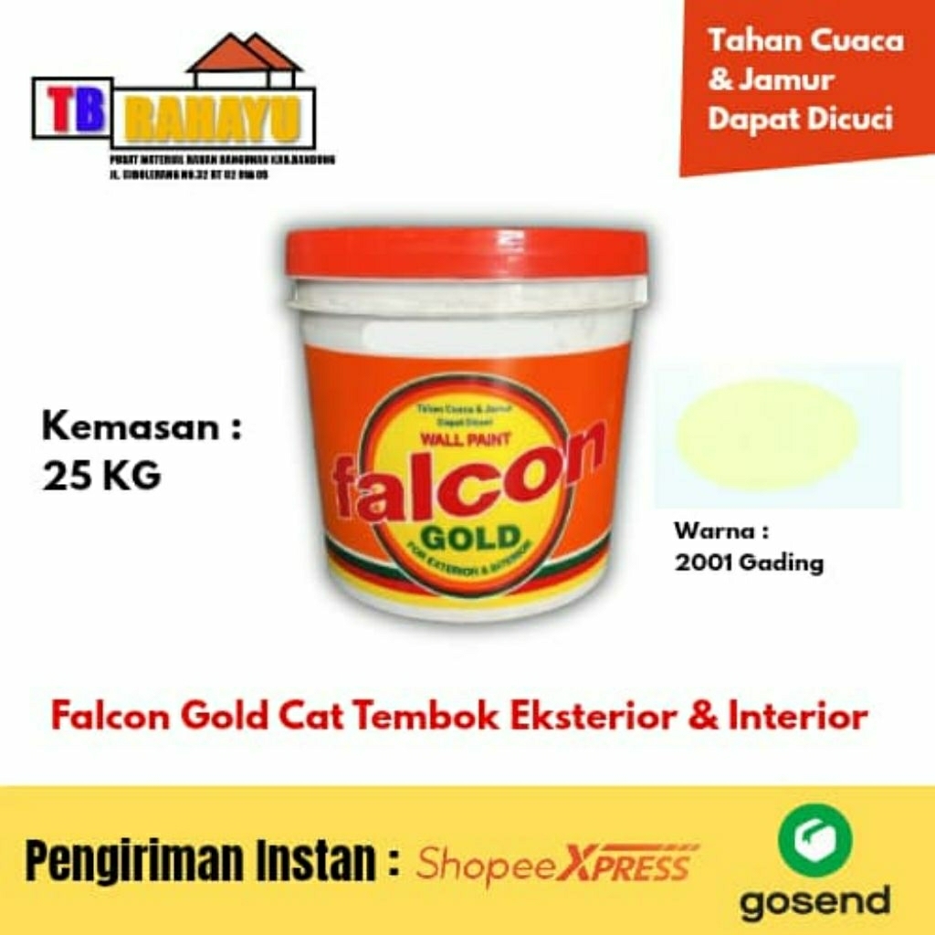 Falcon Gold Cat Tembok Eksterior & Interior - 25 KG