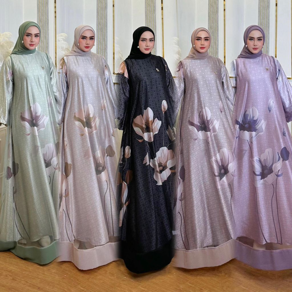 Bismillah Zivana set 3in1 by nona
Gamis+outer +hijab