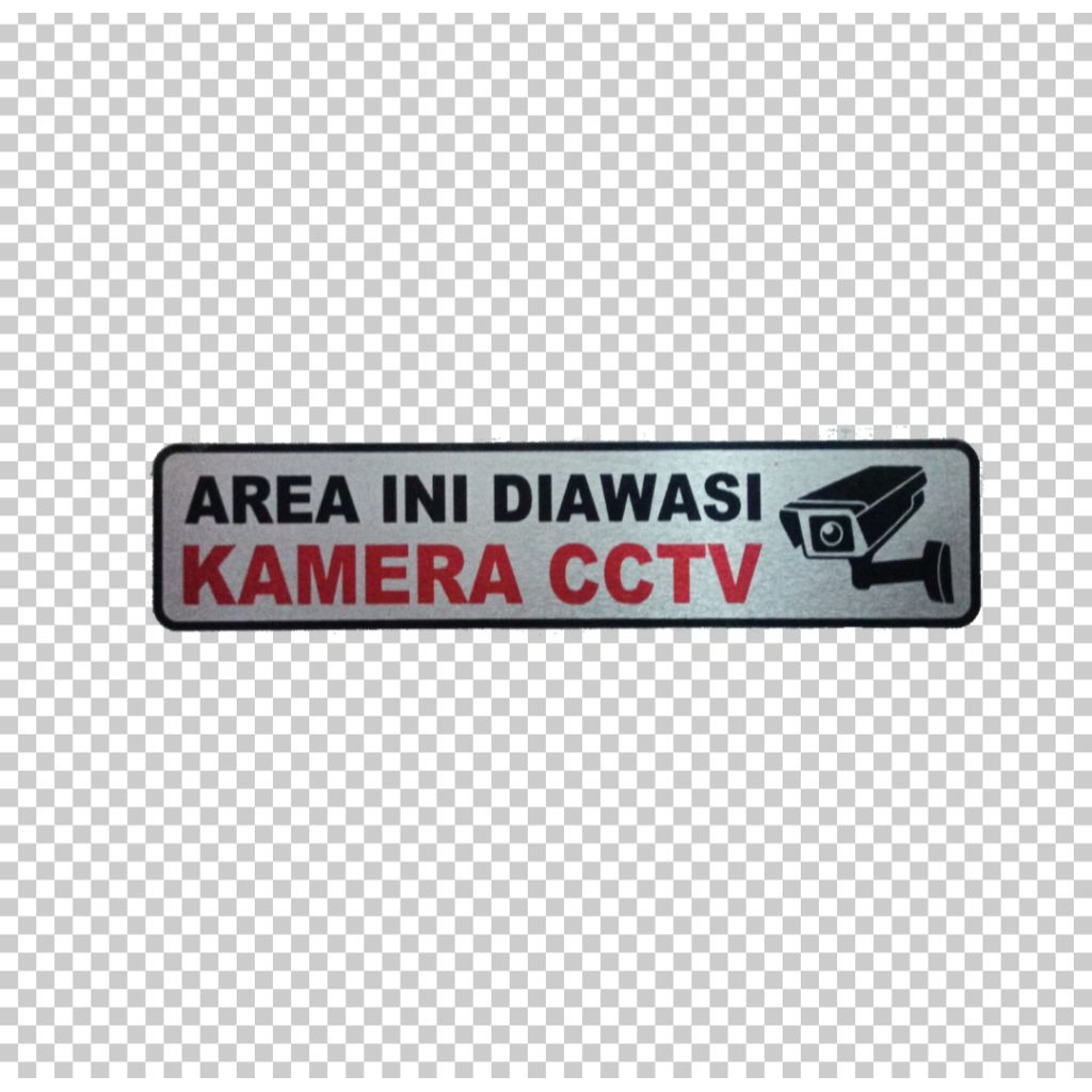 

Stiker Plat alumunium AREA INI DIAWASI KAMERA CCTV