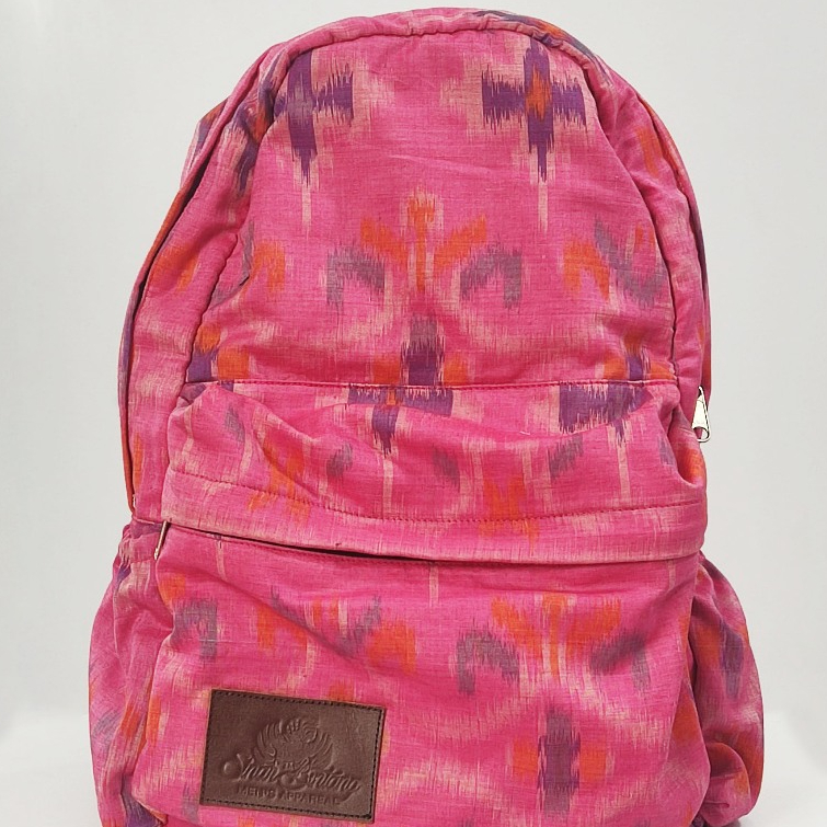 Tas Ransel Motif Endek Pink X Sinar Bintang Apparel