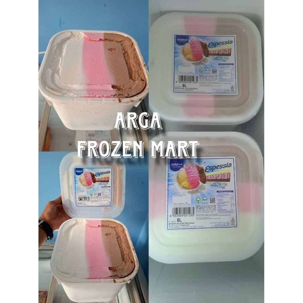 

Indofood es krim Neapolitan 8liter