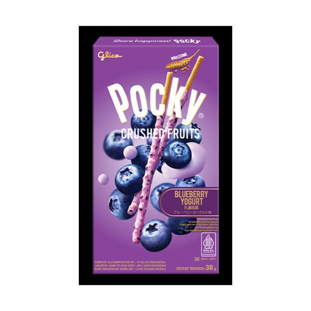 

Pocky Crushed Fruits Biskuit Stik Blueberry Yogurt 38 g