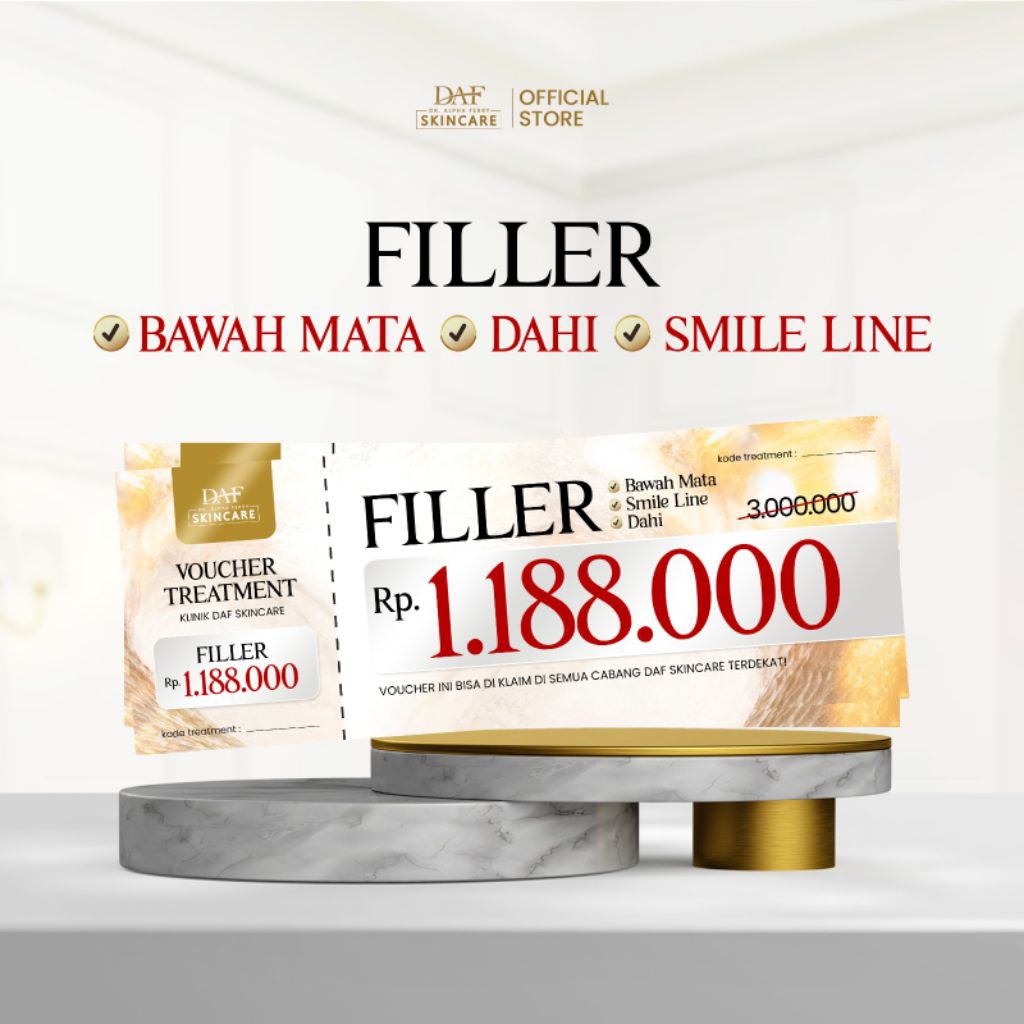 DAF SKINCARE E-voucher TREATMENT FILLER BAWAH MATA, DAHI SMILE LINE